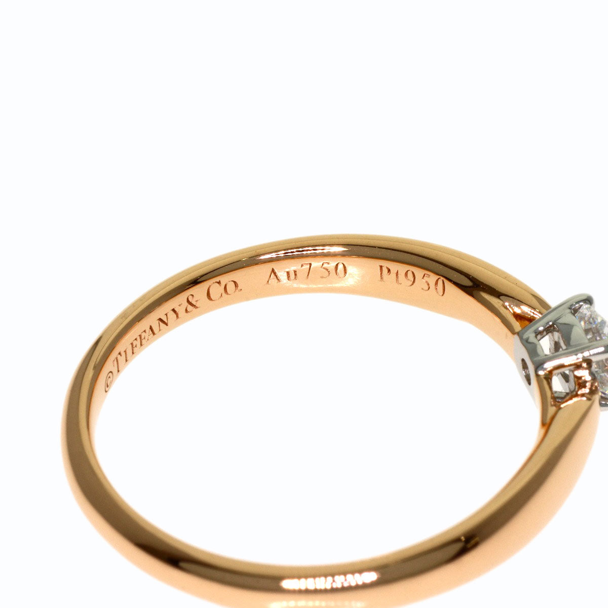 TIFFANY&Co. Harmony Diamond Ring K18 Pink Gold PT950Ladies [Used]