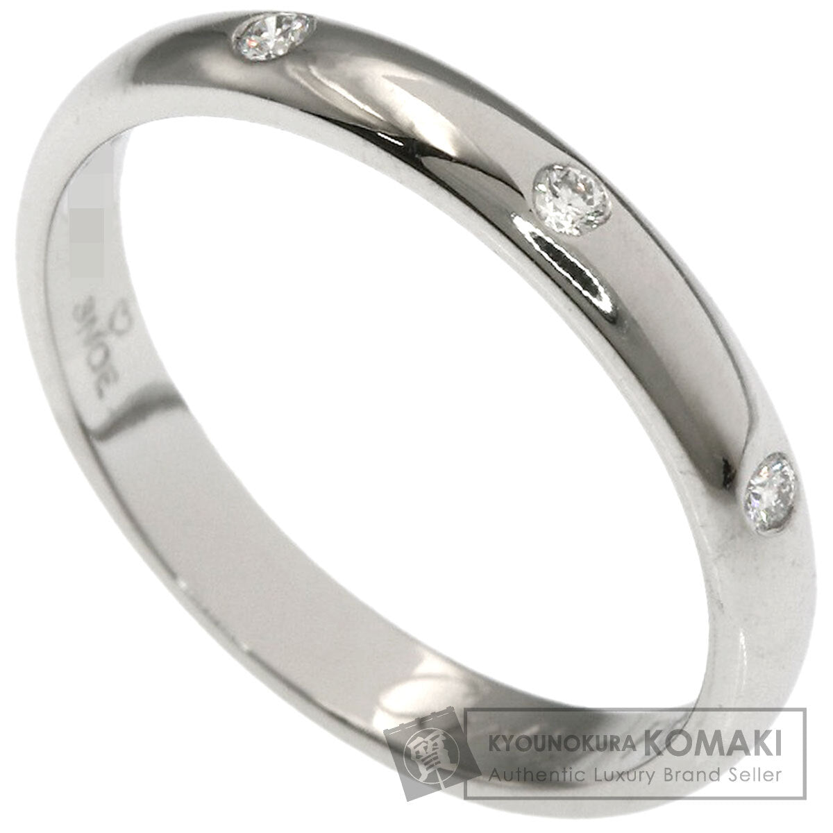 CARTIER Wedding 3P Diamond #48 Ring Platinum PT950 Ladies [Used]