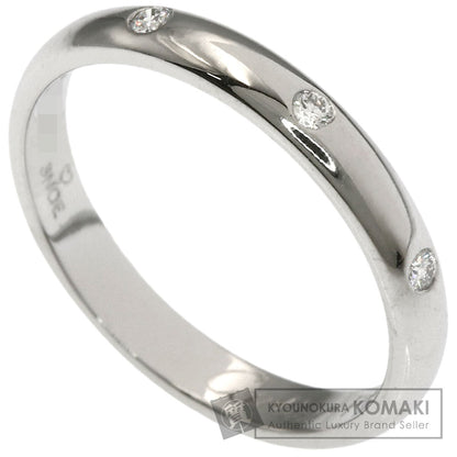 CARTIER Wedding 3P Diamond #48 Ring Platinum PT950 Ladies [Used]
