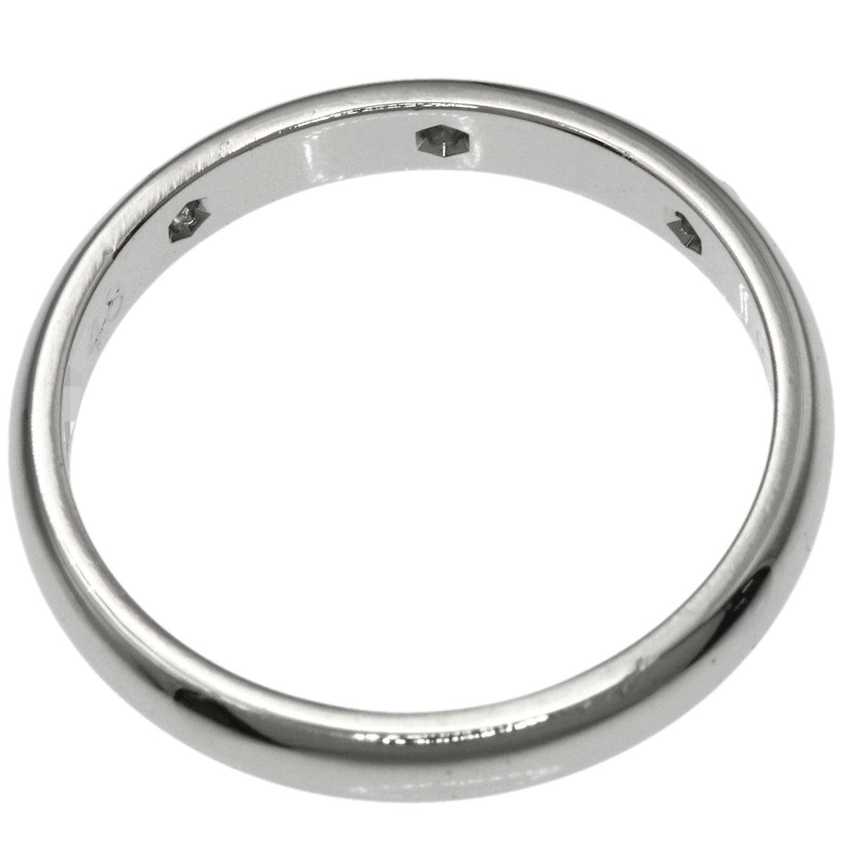 CARTIER Wedding 3P Diamond #48 Ring Platinum PT950 Ladies [Used]