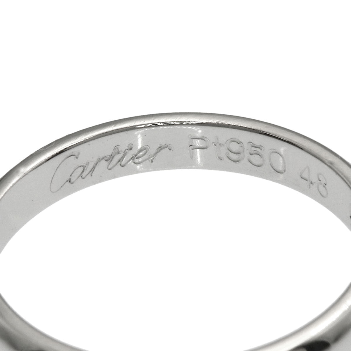 CARTIER Wedding 3P Diamond #48 Ring Platinum PT950 Ladies [Used]