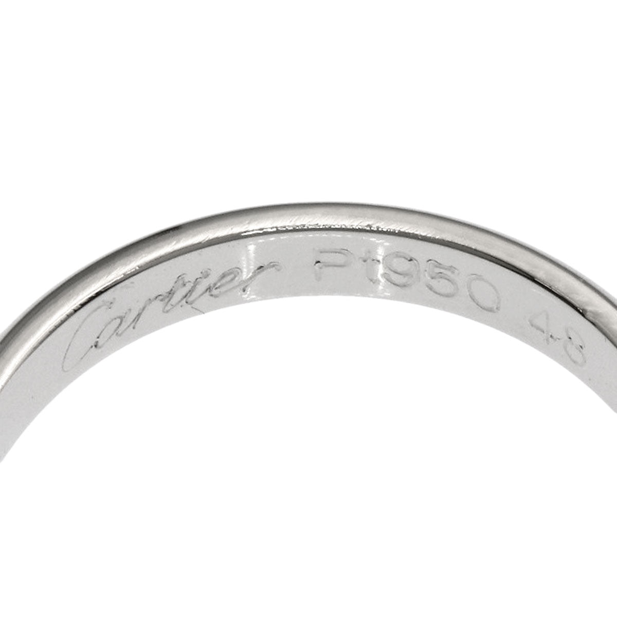 CARTIER Wedding 3P Diamond #48 Ring Platinum PT950 Ladies [Used]