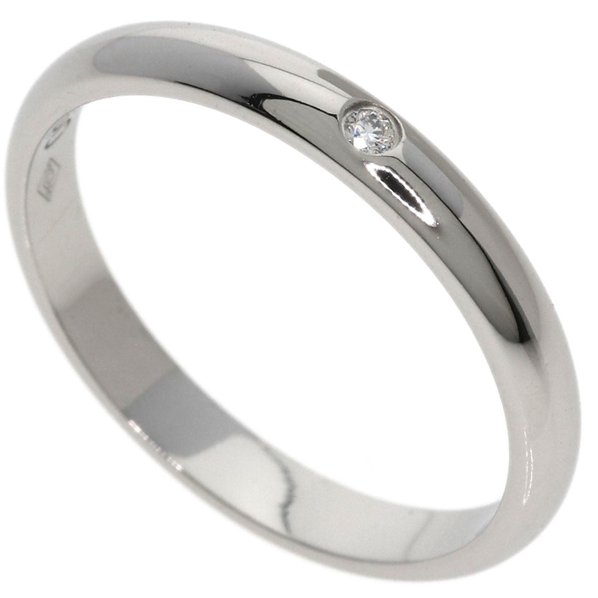 CARTIER Wedding 1P Diamond #50 Ring Platinum PT950 Ladies [Used]