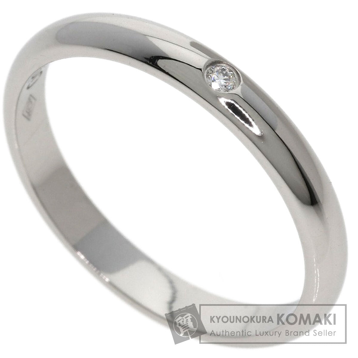 CARTIER Wedding 1P Diamond #50 Ring Platinum PT950 Ladies [Used]