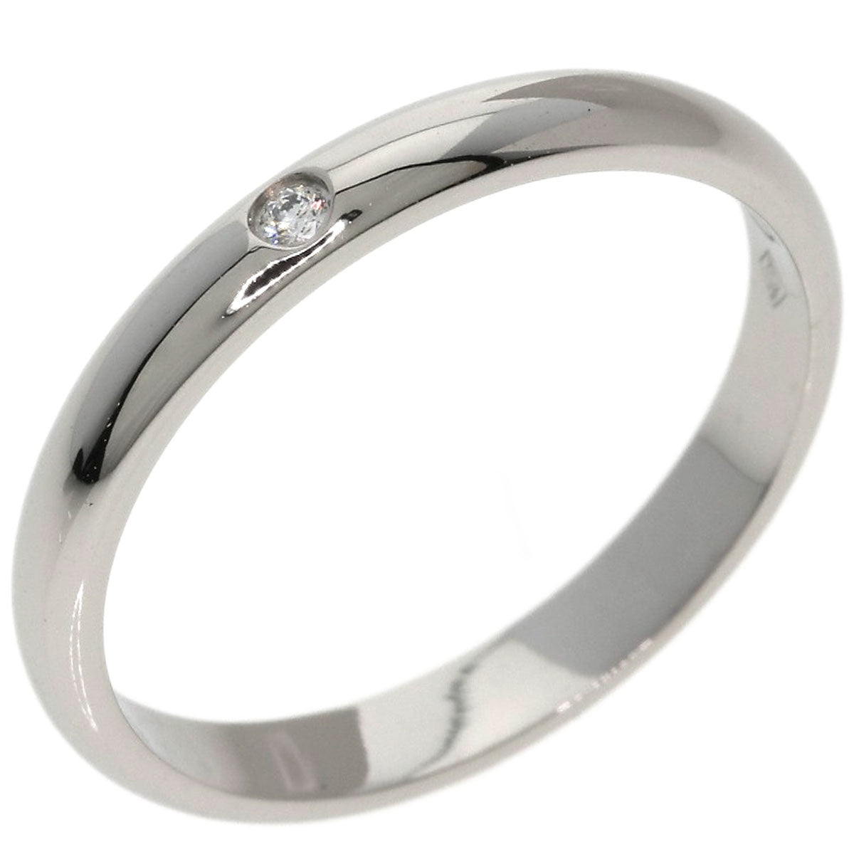 CARTIER Wedding 1P Diamond #50 Ring Platinum PT950 Ladies [Used]