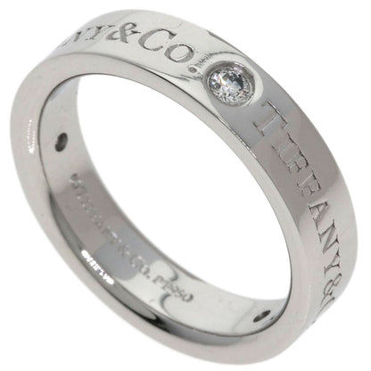TIFFANY&Co. Flat Band 3P Diamond Ring Platinum PT950 Ladies [Used]