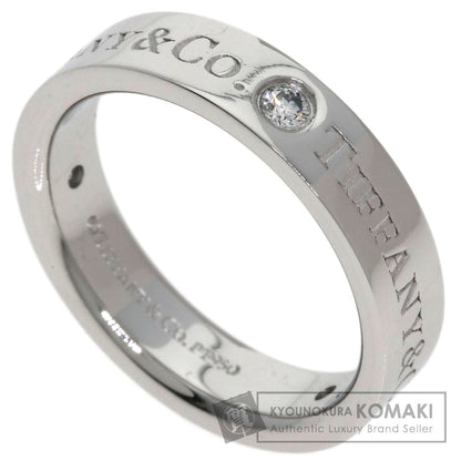 TIFFANY&Co. Flat Band 3P Diamond Ring Platinum PT950 Ladies [Used]