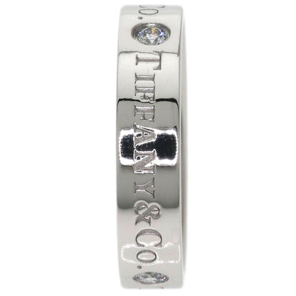 TIFFANY&Co. Flat Band 3P Diamond Ring Platinum PT950 Ladies [Used]