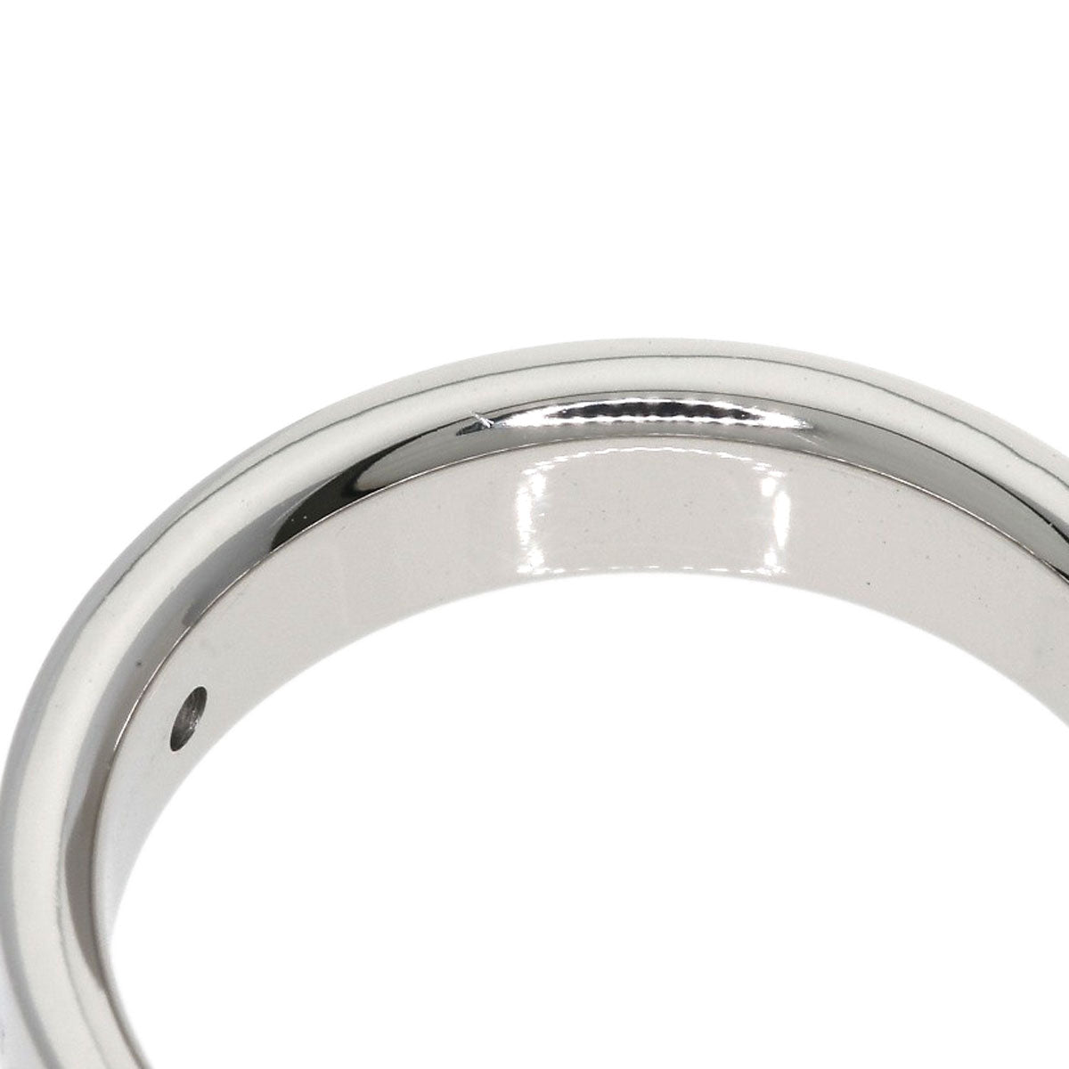 TIFFANY&Co. Flat Band 3P Diamond Ring Platinum PT950 Ladies [Used]