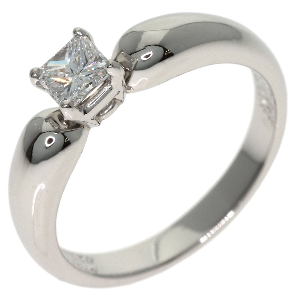 Van Cleef & Arpels Square Princess Cut Diamond Ring Platinum PT950 Ladies [Used]