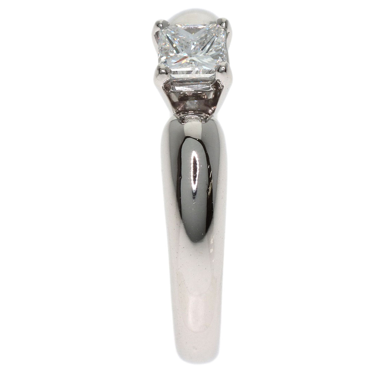 Van Cleef & Arpels Square Princess Cut Diamond Ring Platinum PT950 Ladies [Used]