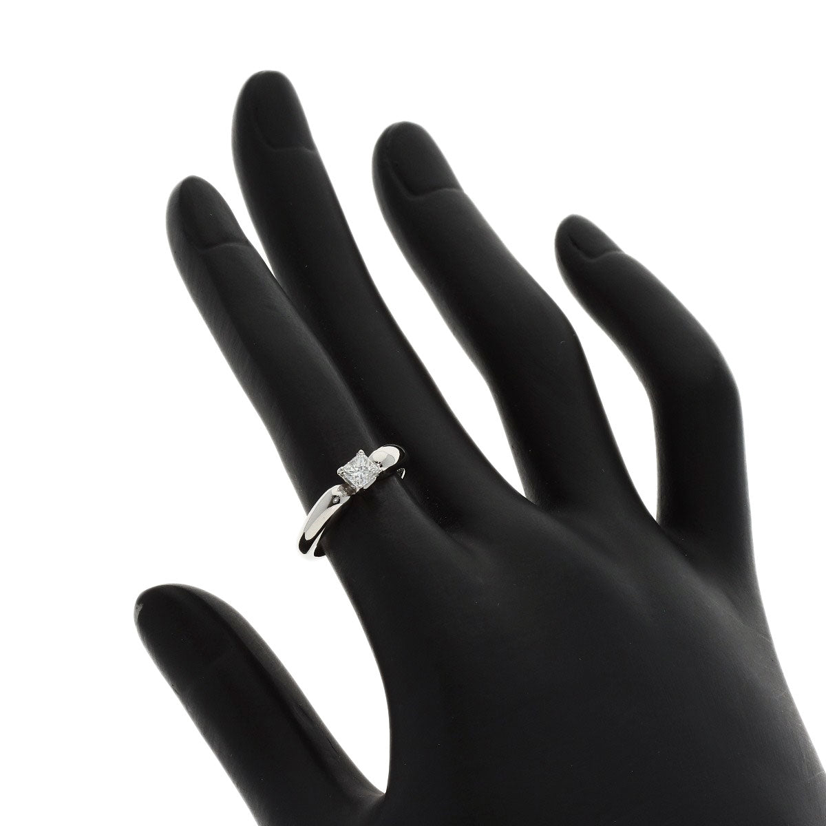 Van Cleef & Arpels Square Princess Cut Diamond Ring Platinum PT950 Ladies [Used]