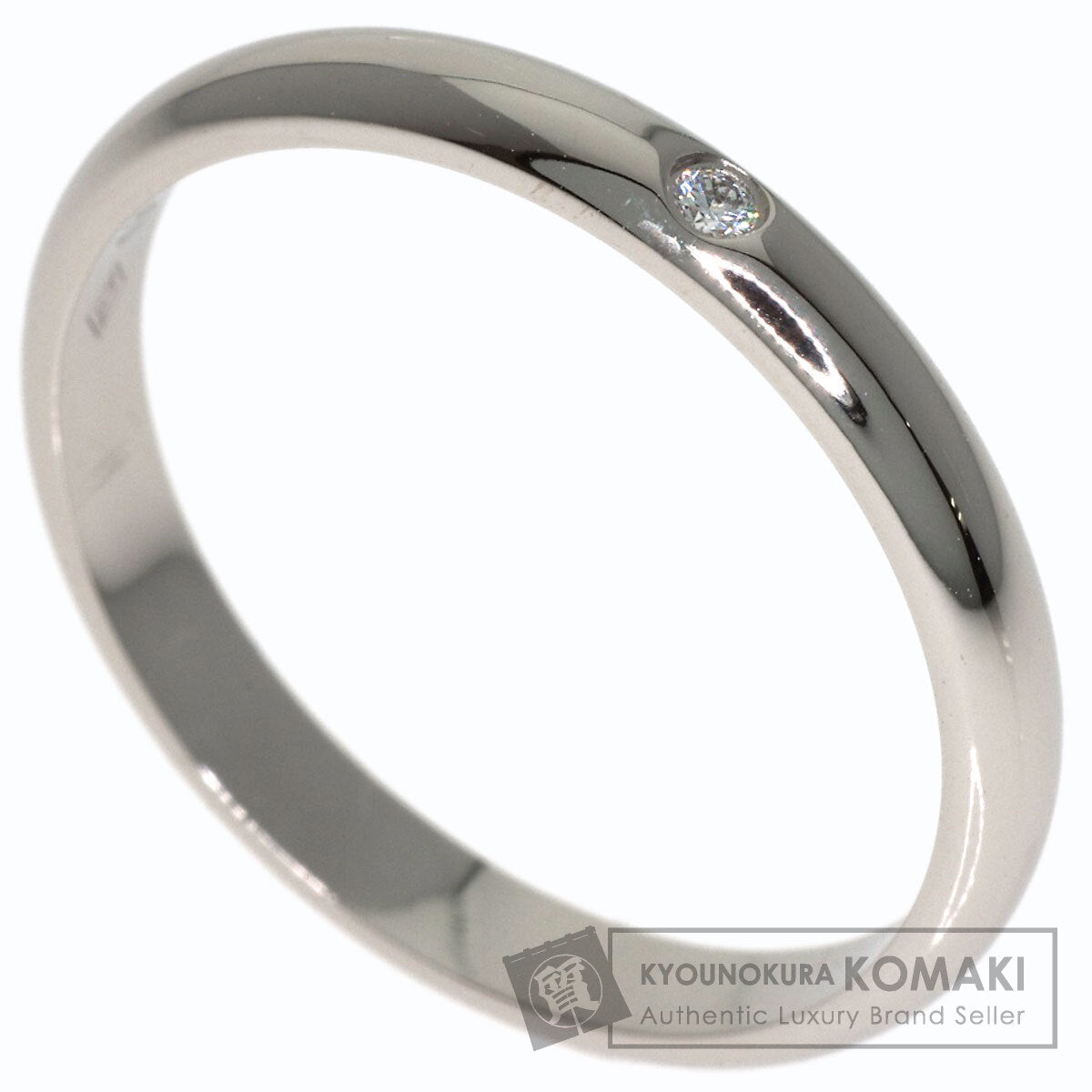 CARTIER Wedding 1P Diamond #52 Ring Platinum PT950 Ladies [Used]