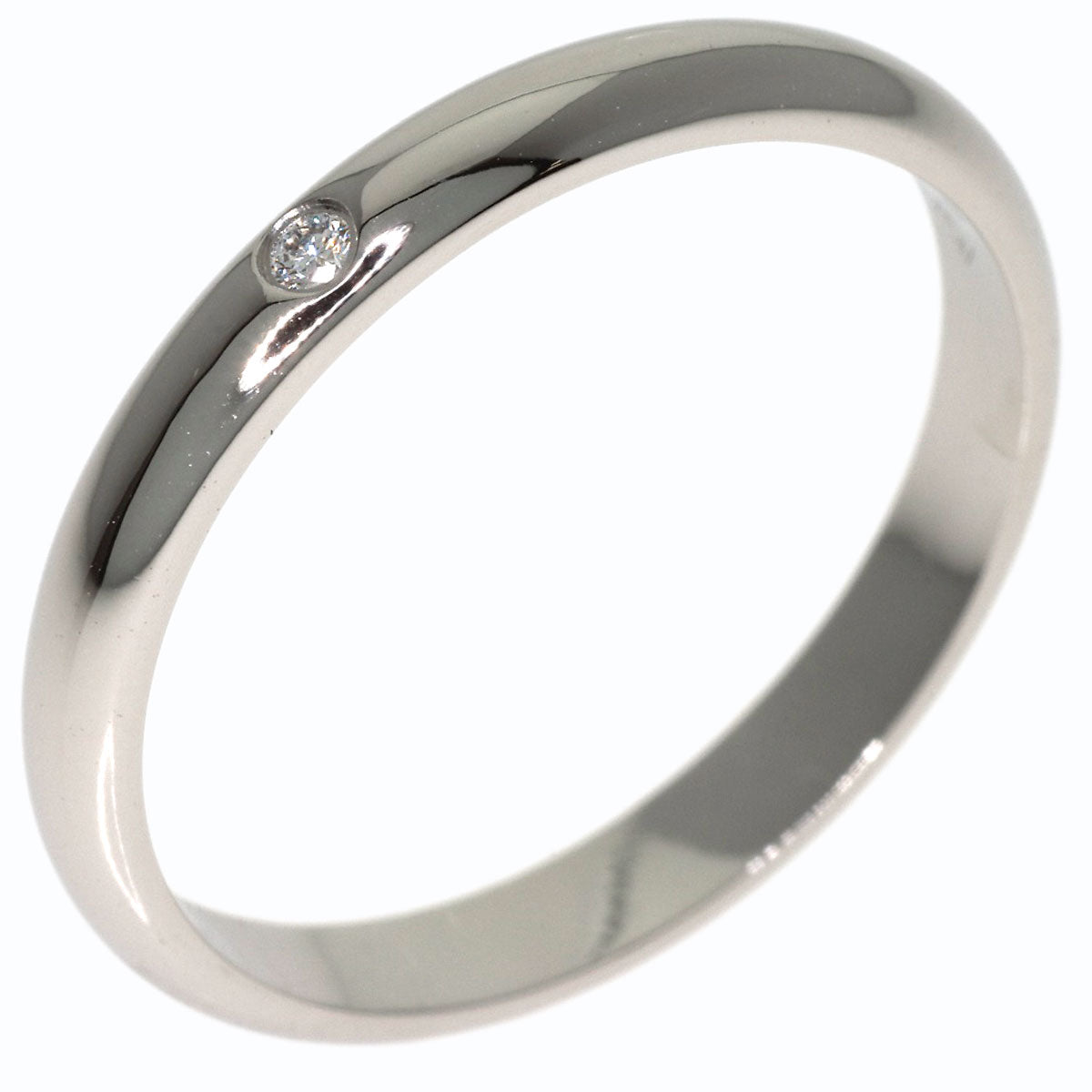 CARTIER Wedding 1P Diamond #52 Ring Platinum PT950 Ladies [Used]