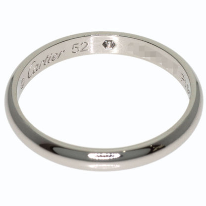 CARTIER Wedding 1P Diamond #52 Ring Platinum PT950 Ladies [Used]