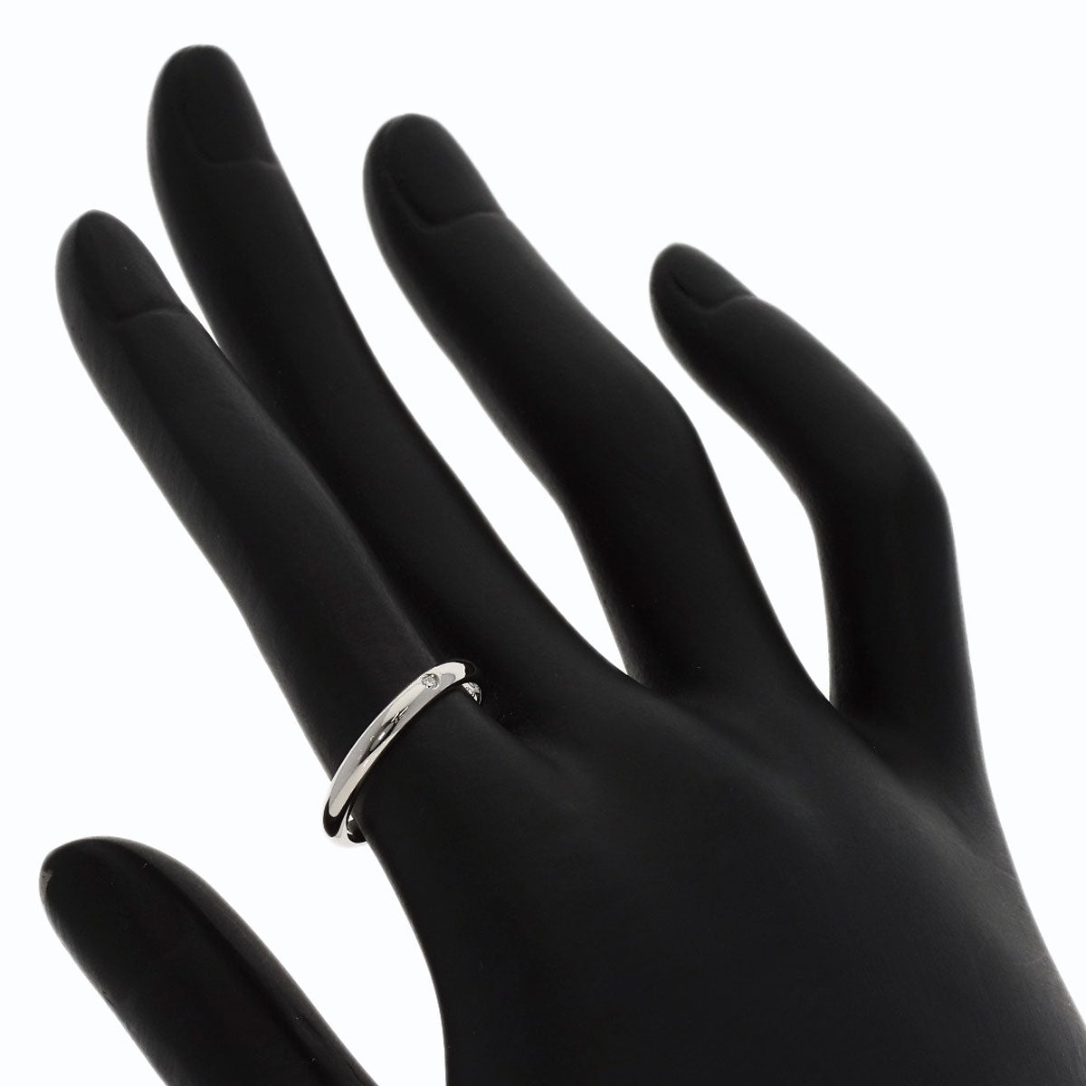 CARTIER Wedding 1P Diamond #52 Ring Platinum PT950 Ladies [Used]