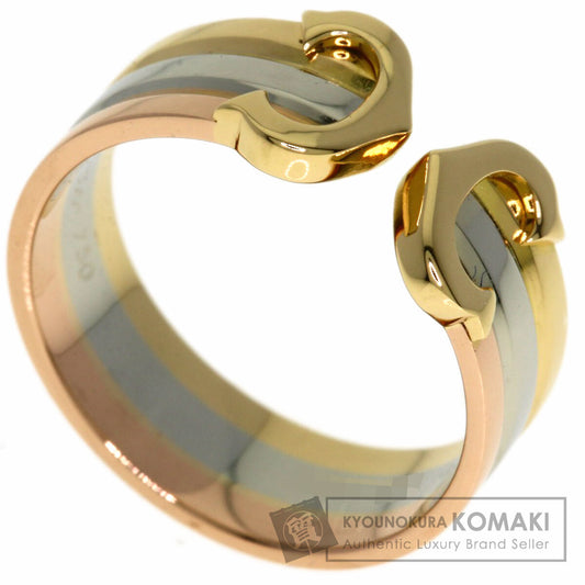 CARTIER 2C Ring SM #47 Ring K18 Yellow Gold K18 White GoldLadies [Used]