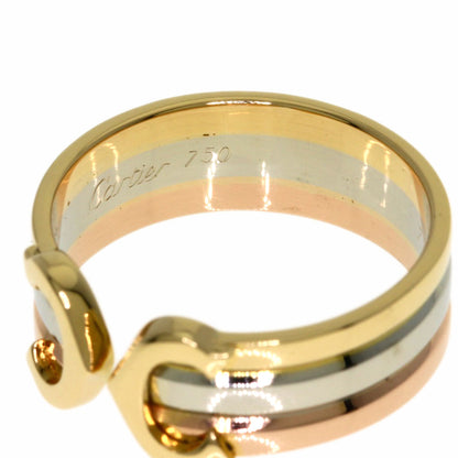 CARTIER 2C Ring SM #47 Ring K18 Yellow Gold K18 White GoldLadies [Used]