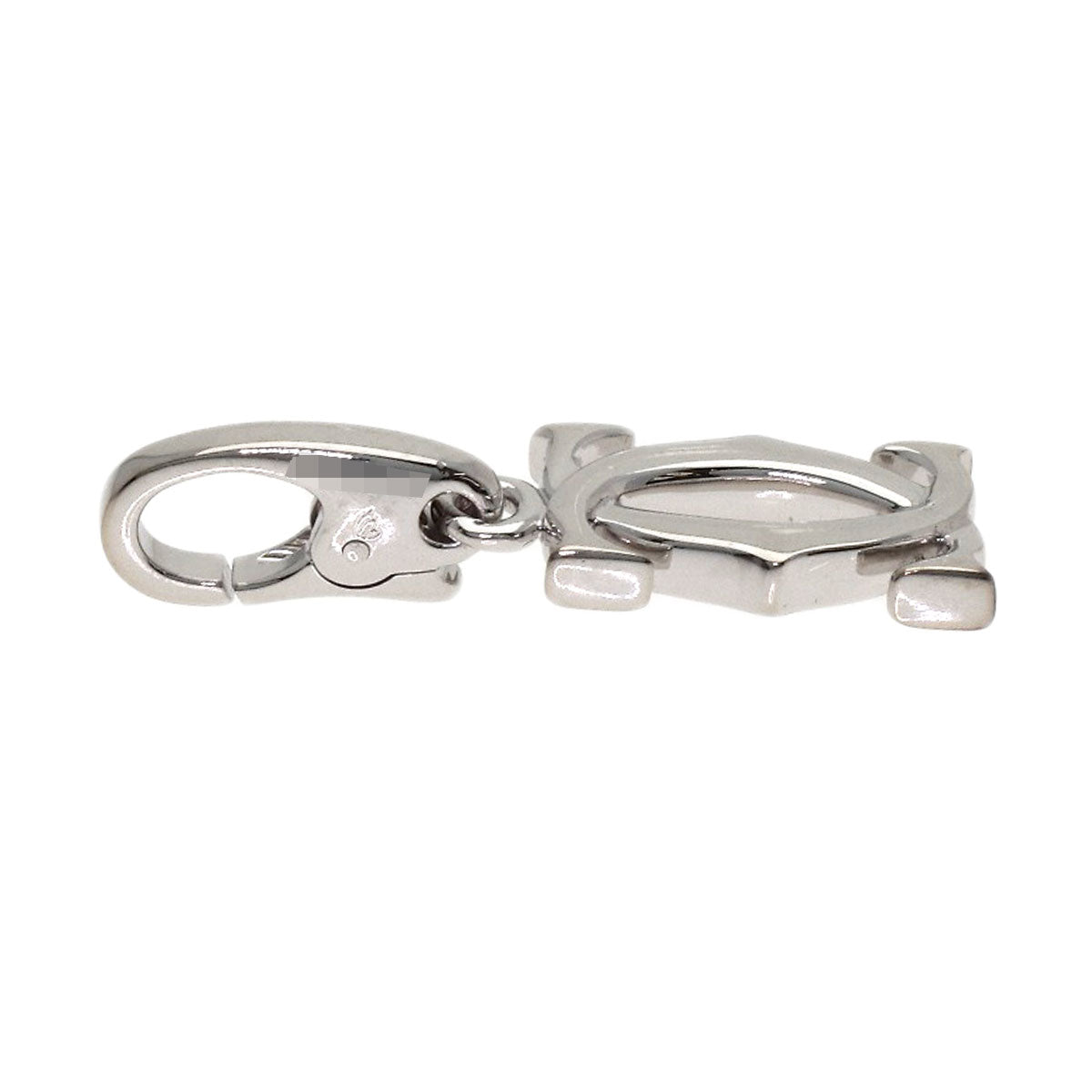 CARTIER 2C charm Pendant top K18 White Gold Ladies [Used]
