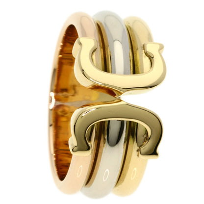 CARTIER 2C ring LM # 53 Ring K18 Yellow Gold 18K Pink GoldLadies [Used]
