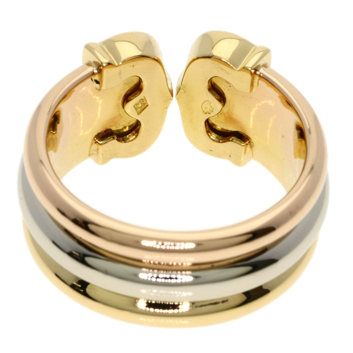 CARTIER 2C ring LM # 53 Ring K18 Yellow Gold 18K Pink GoldLadies [Used]