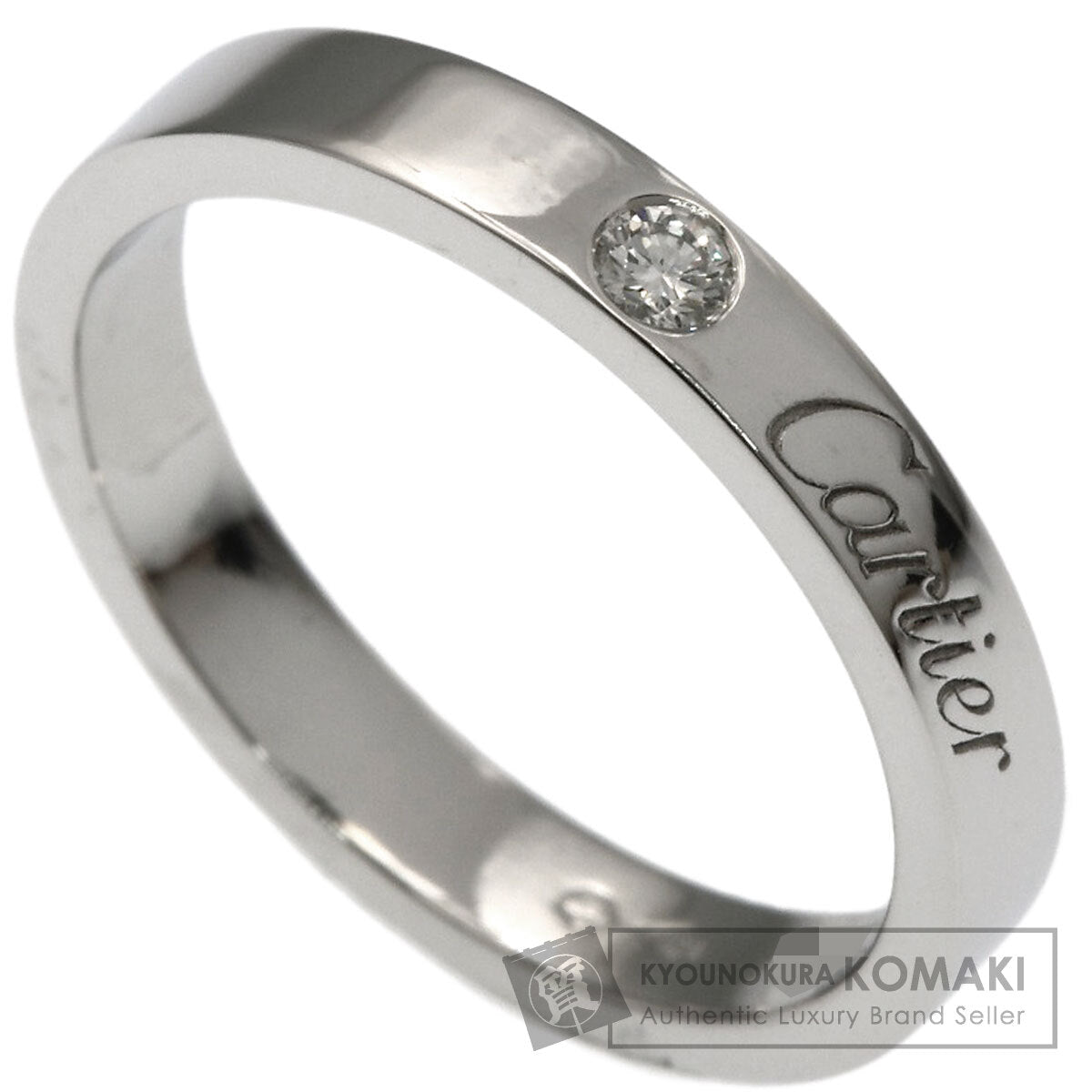 CARTIER C de Cartier 1P Diamond #49 Ring Platinum PT950 Ladies [Used]