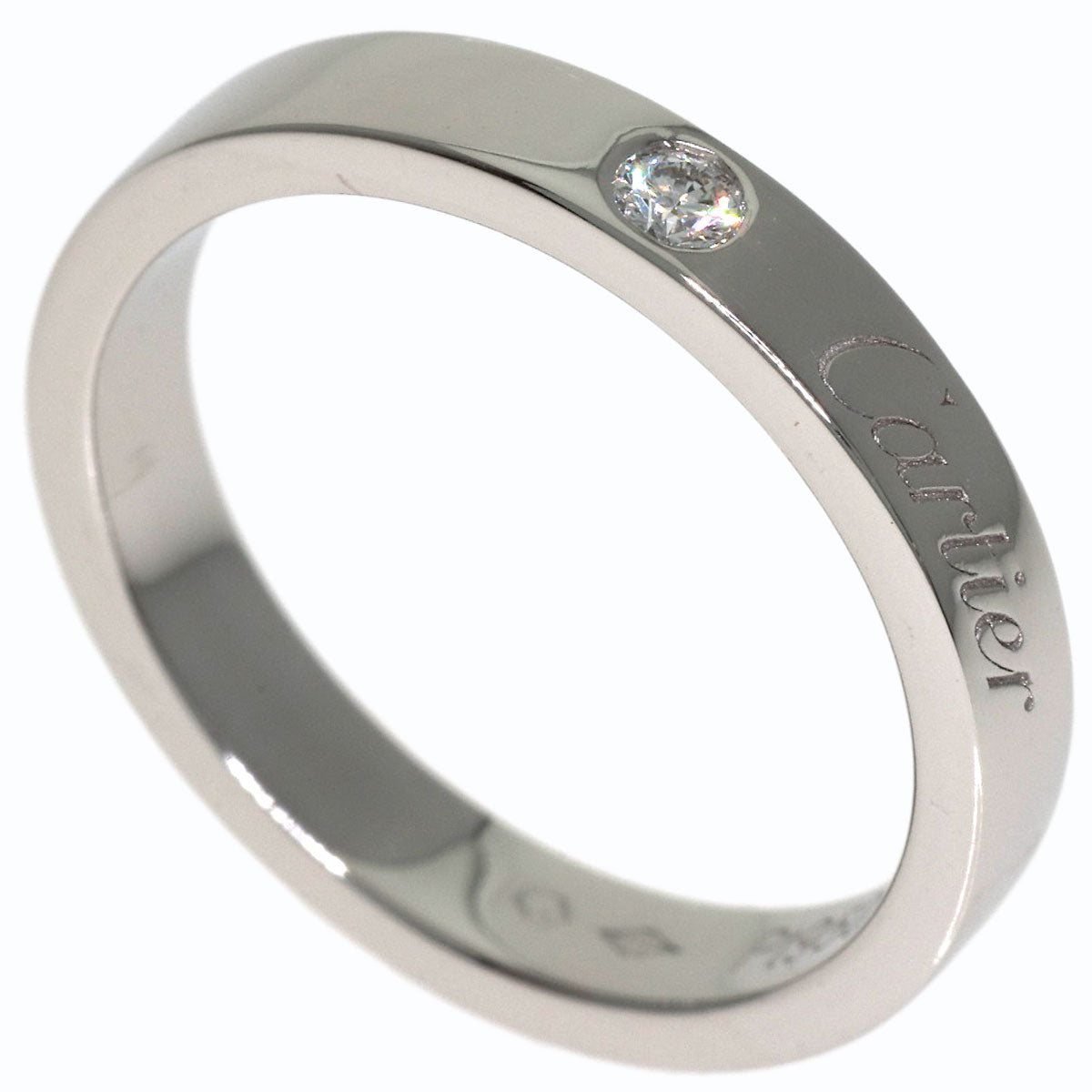 CARTIER C de Cartier 1P Diamond #48 Ring Platinum PT950 Ladies [Used]