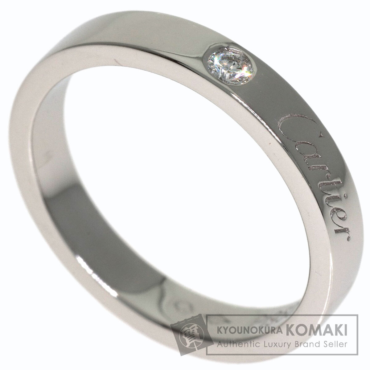 CARTIER C de Cartier 1P Diamond #48 Ring Platinum PT950 Ladies [Used]