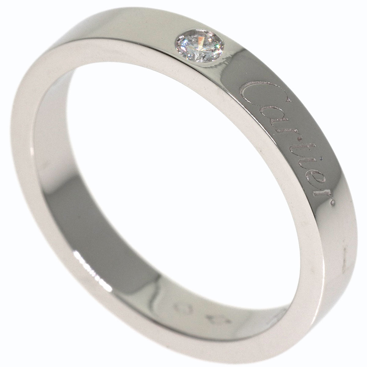 CARTIER C de Cartier 1P Diamond #48 Ring Platinum PT950 Ladies [Used]