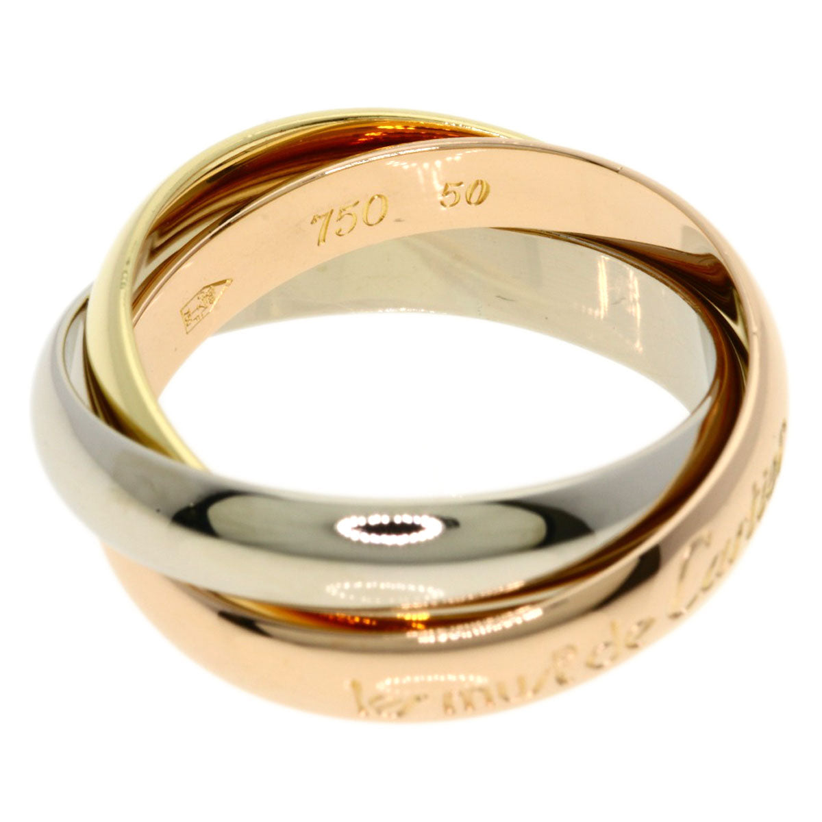 CARTIER Trinity #50 Ring K18 Yellow Gold 18K Pink GoldLadies [Used]