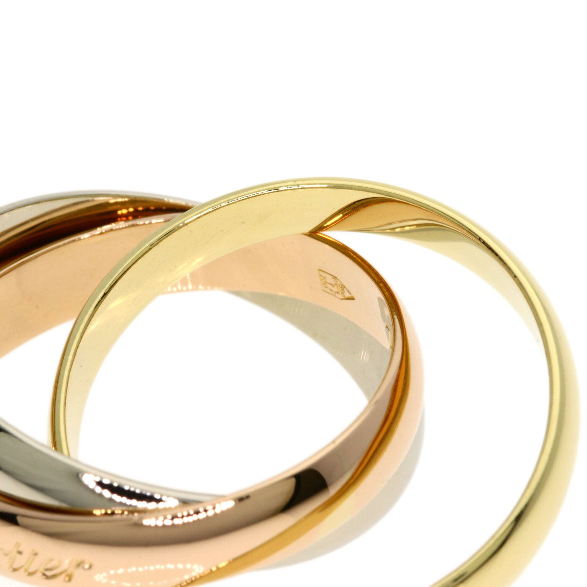 CARTIER Trinity #50 Ring K18 Yellow Gold 18K Pink GoldLadies [Used]