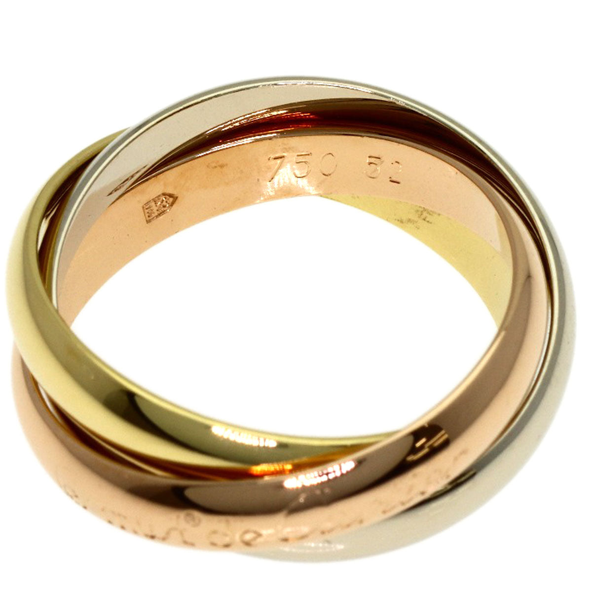 CARTIER Trinity #52 Ring K18 Yellow Gold K18 White GoldLadies [Used]