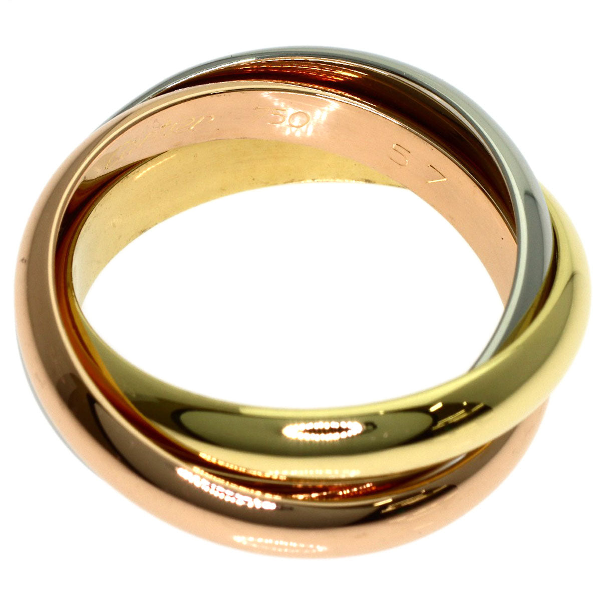 CARTIER Trinity MM #57 Ring K18 Yellow Gold K18 White GoldLadies [Used]