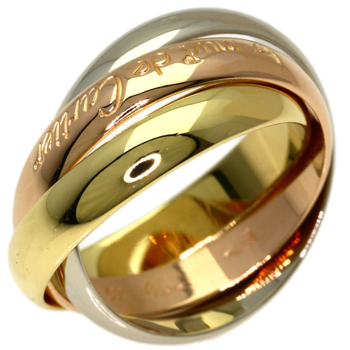 CARTIER Trinity #49 Ring K18 Yellow Gold K18 White GoldLadies [Used]