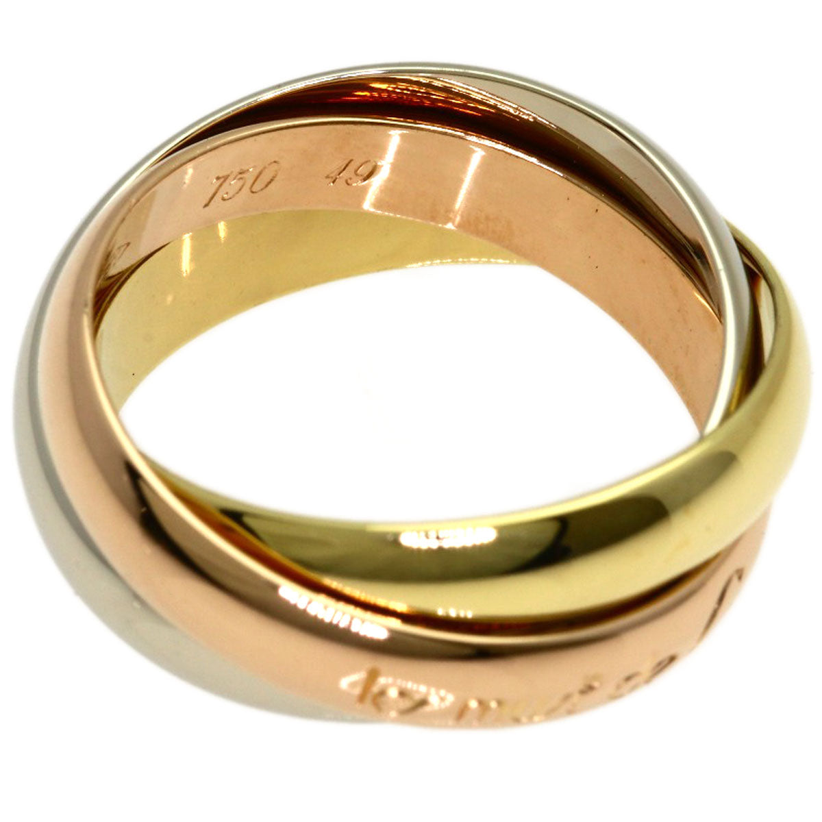 CARTIER Trinity #49 Ring K18 Yellow Gold K18 White GoldLadies [Used]