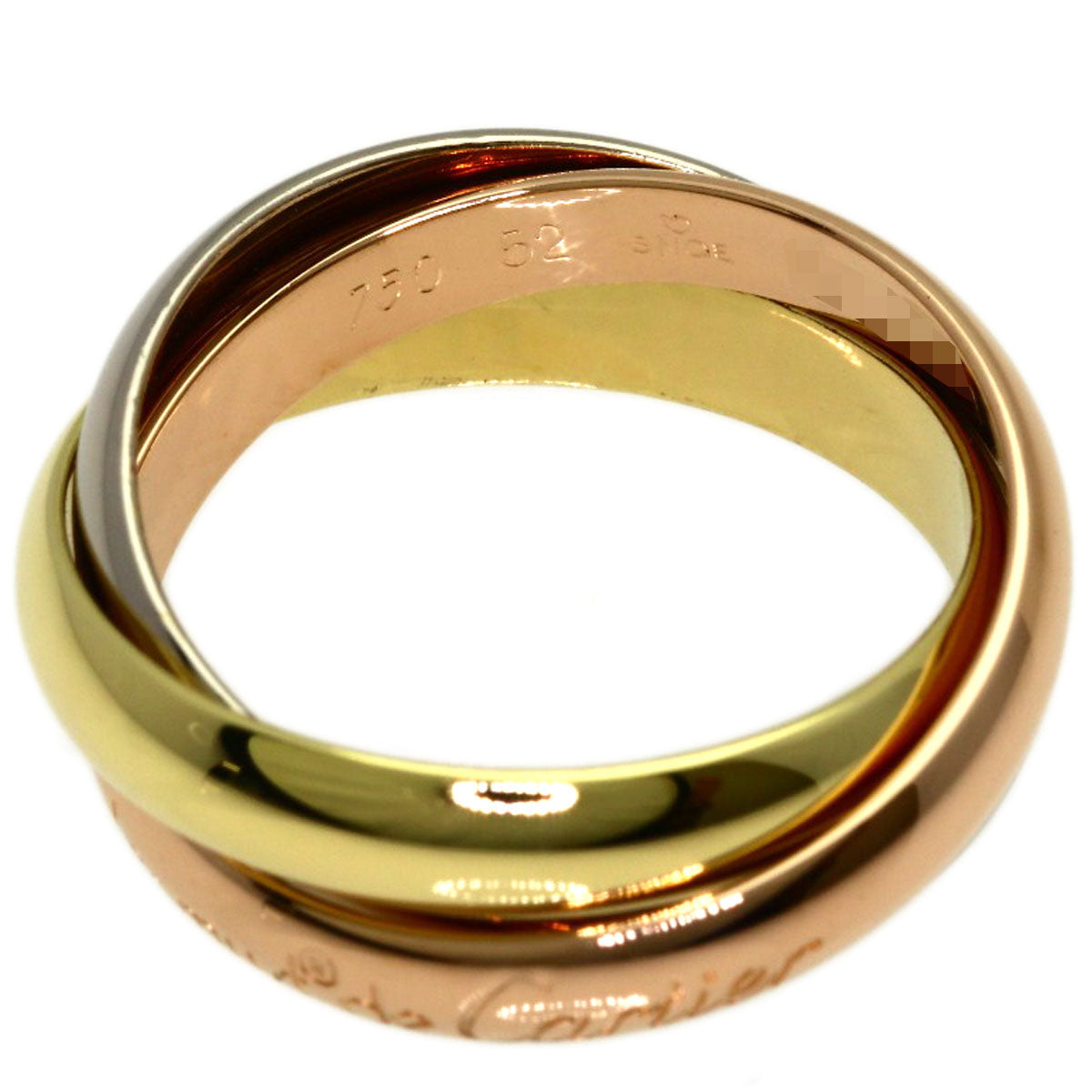 CARTIER Trinity #52 Ring K18 Yellow Gold K18 White GoldLadies [Used]