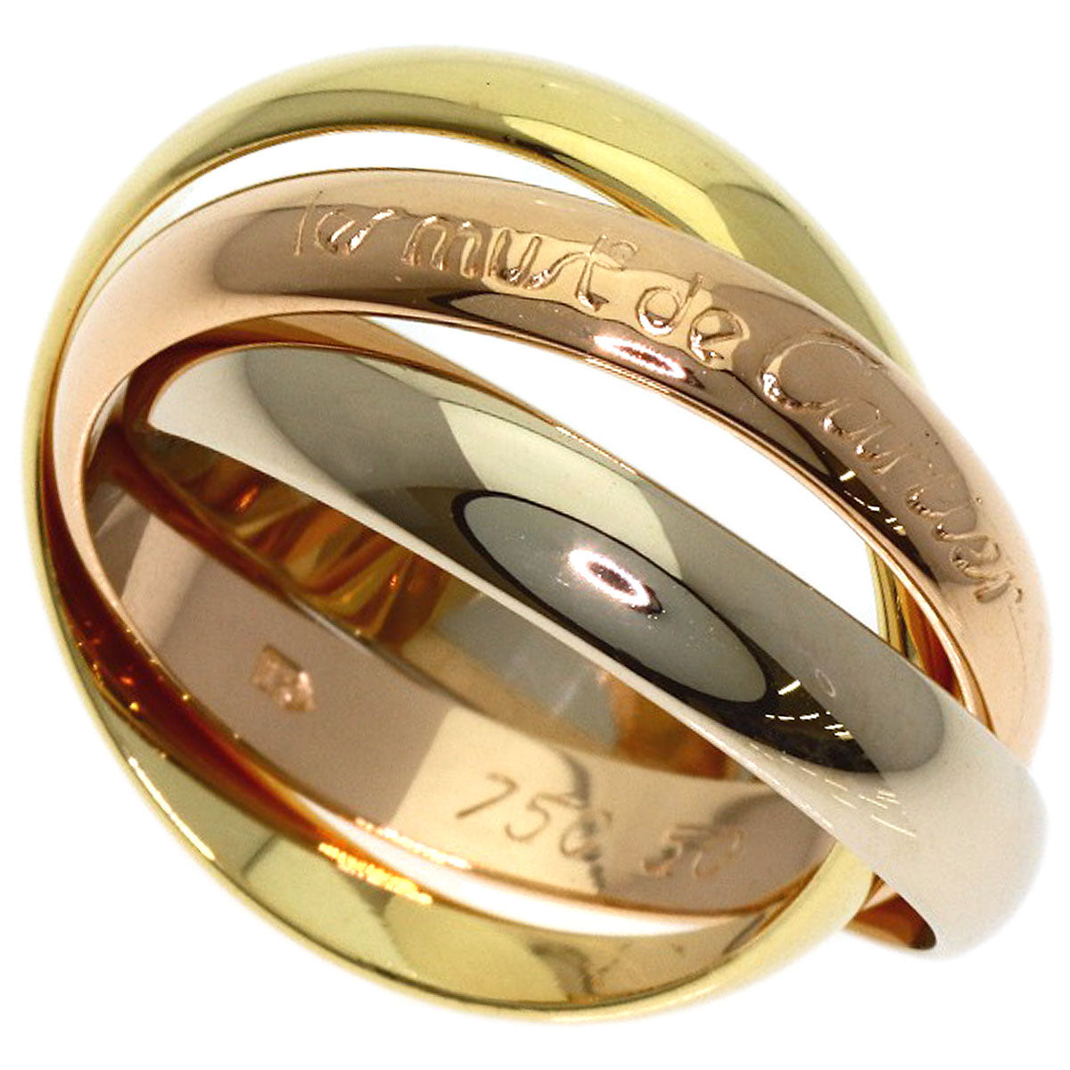 CARTIER Trinity #50 Ring K18 Yellow Gold 18K Pink GoldLadies [Used]