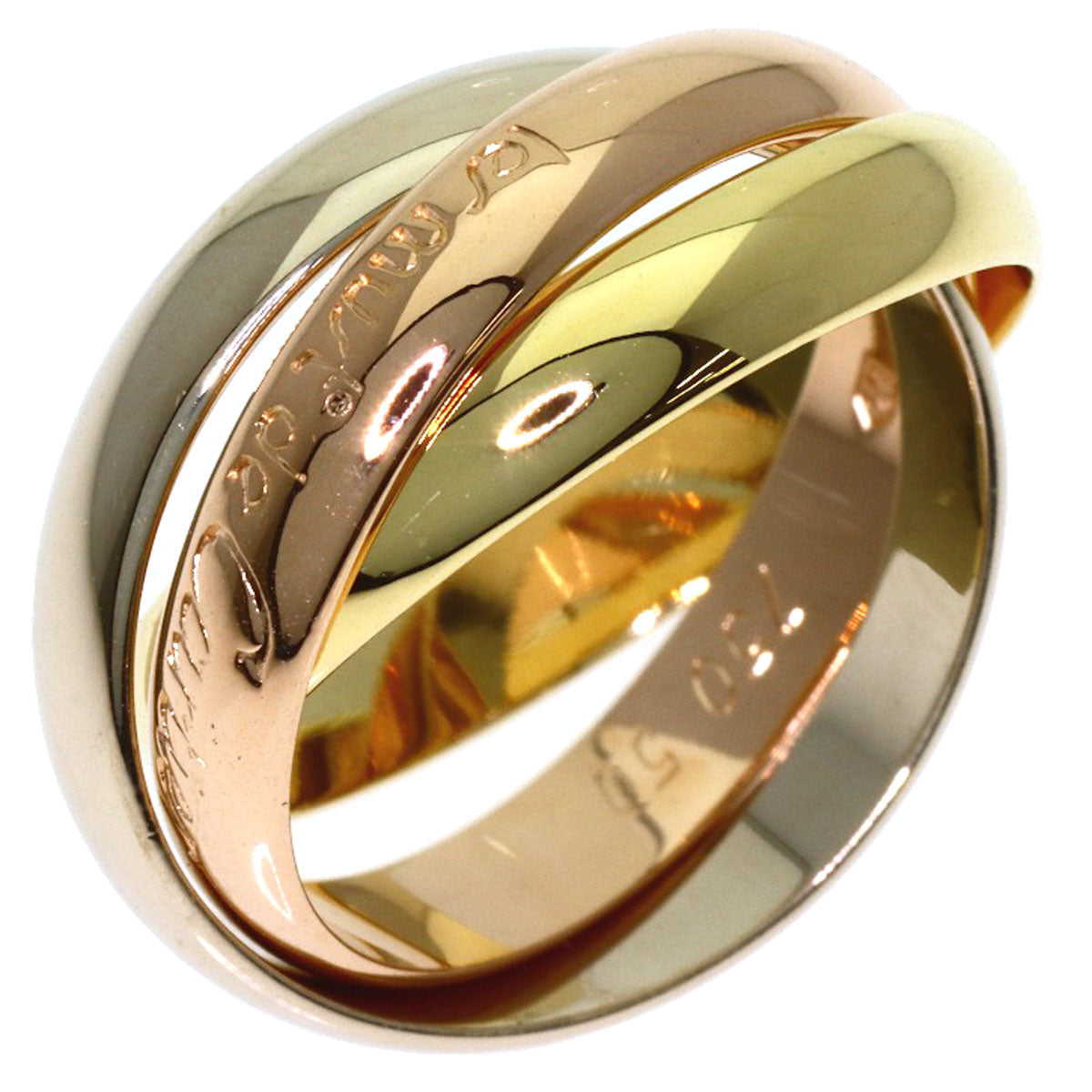 CARTIER Trinity #50 Ring K18 Yellow Gold 18K Pink GoldLadies [Used]