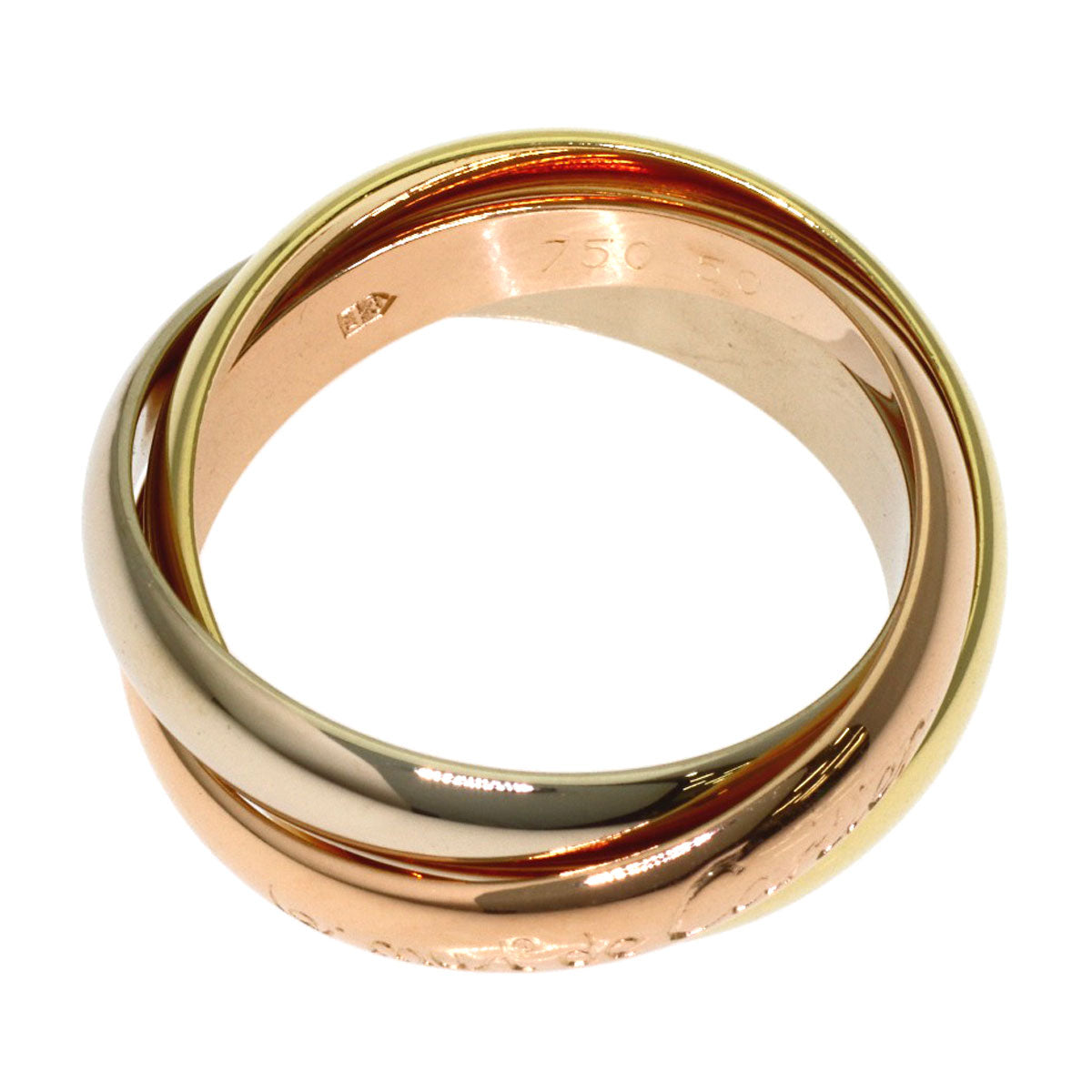 CARTIER Trinity #50 Ring K18 Yellow Gold 18K Pink GoldLadies [Used]
