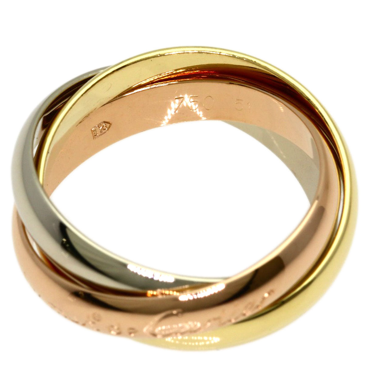 CARTIER Trinity #51 Ring K18 Yellow Gold K18 White GoldLadies [Used]