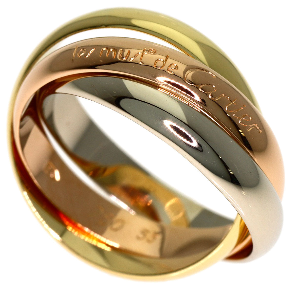 CARTIER Trinity #53 Ring K18 Yellow Gold K18 White GoldLadies [Used]
