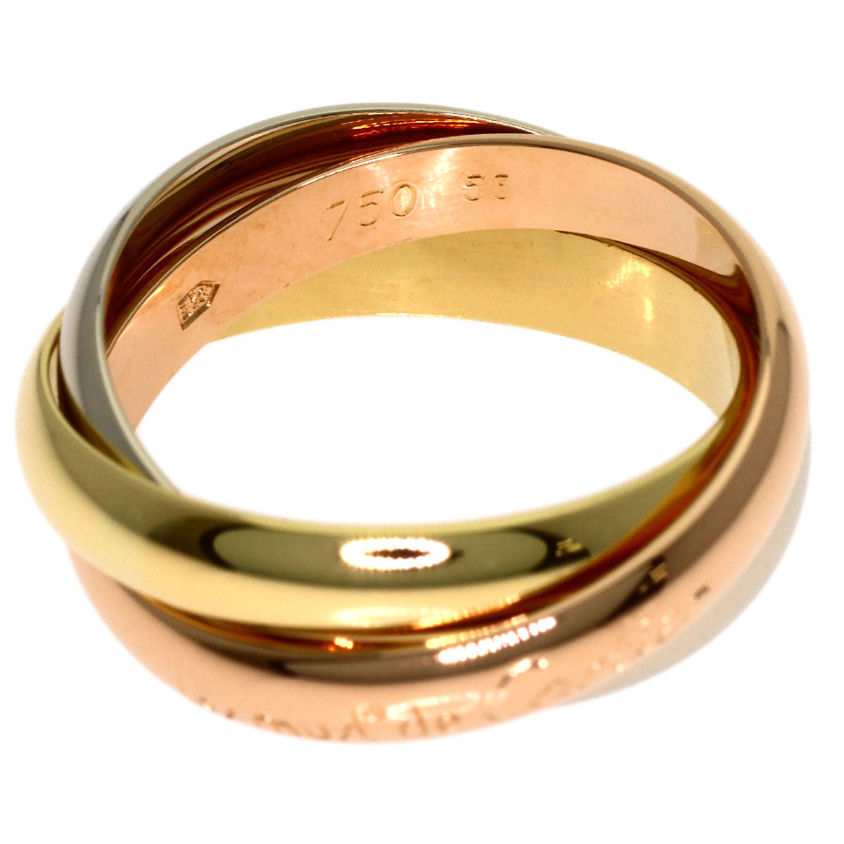 CARTIER Trinity #53 Ring K18 Yellow Gold K18 White GoldLadies [Used]