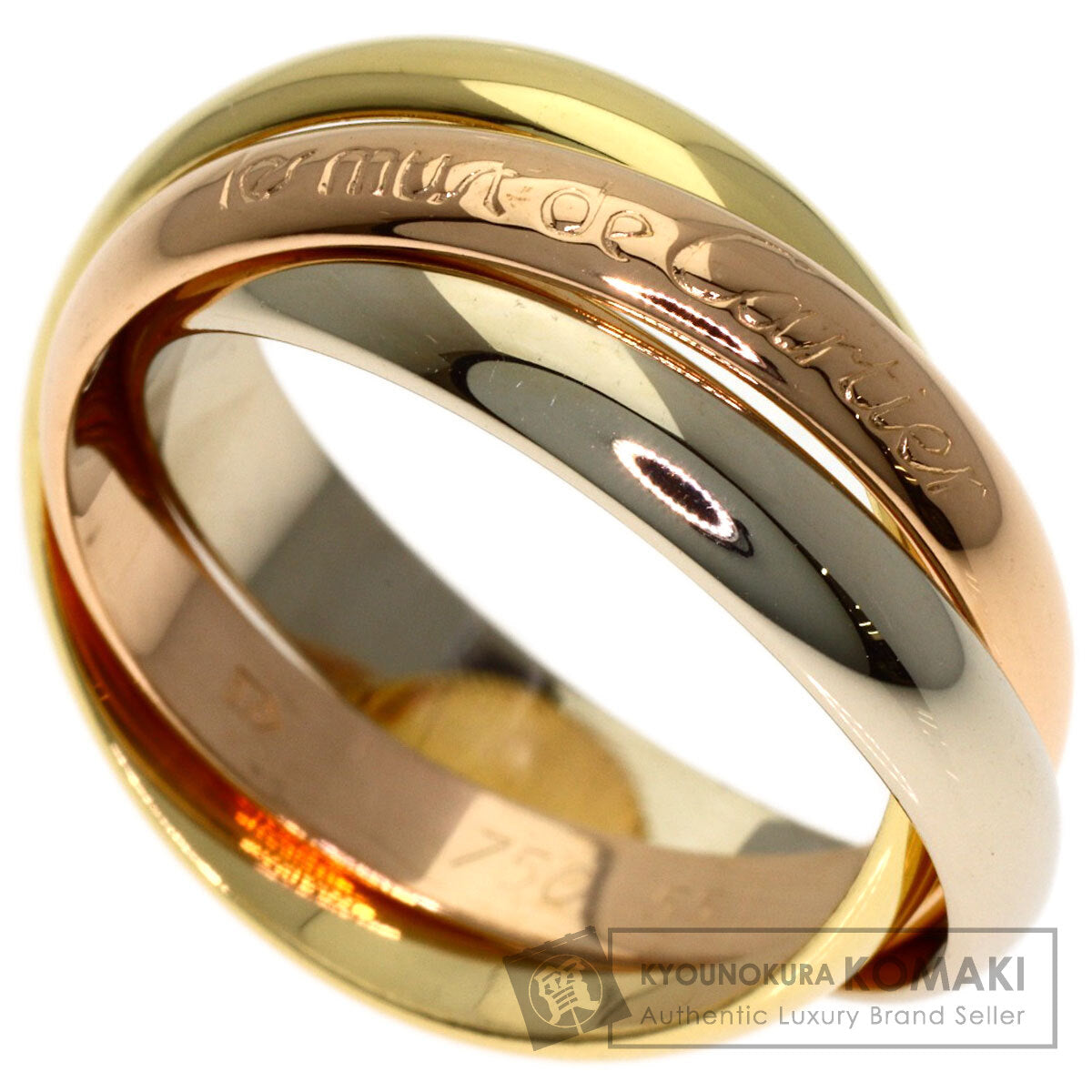CARTIER Trinity #55 Ring K18 Yellow Gold K18 White GoldLadies [Used]