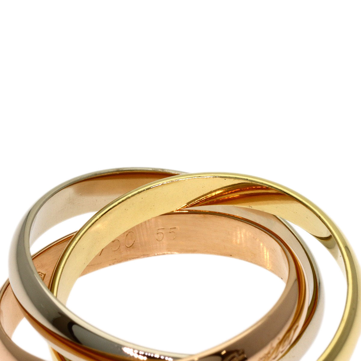 CARTIER Trinity #55 Ring K18 Yellow Gold K18 White GoldLadies [Used]