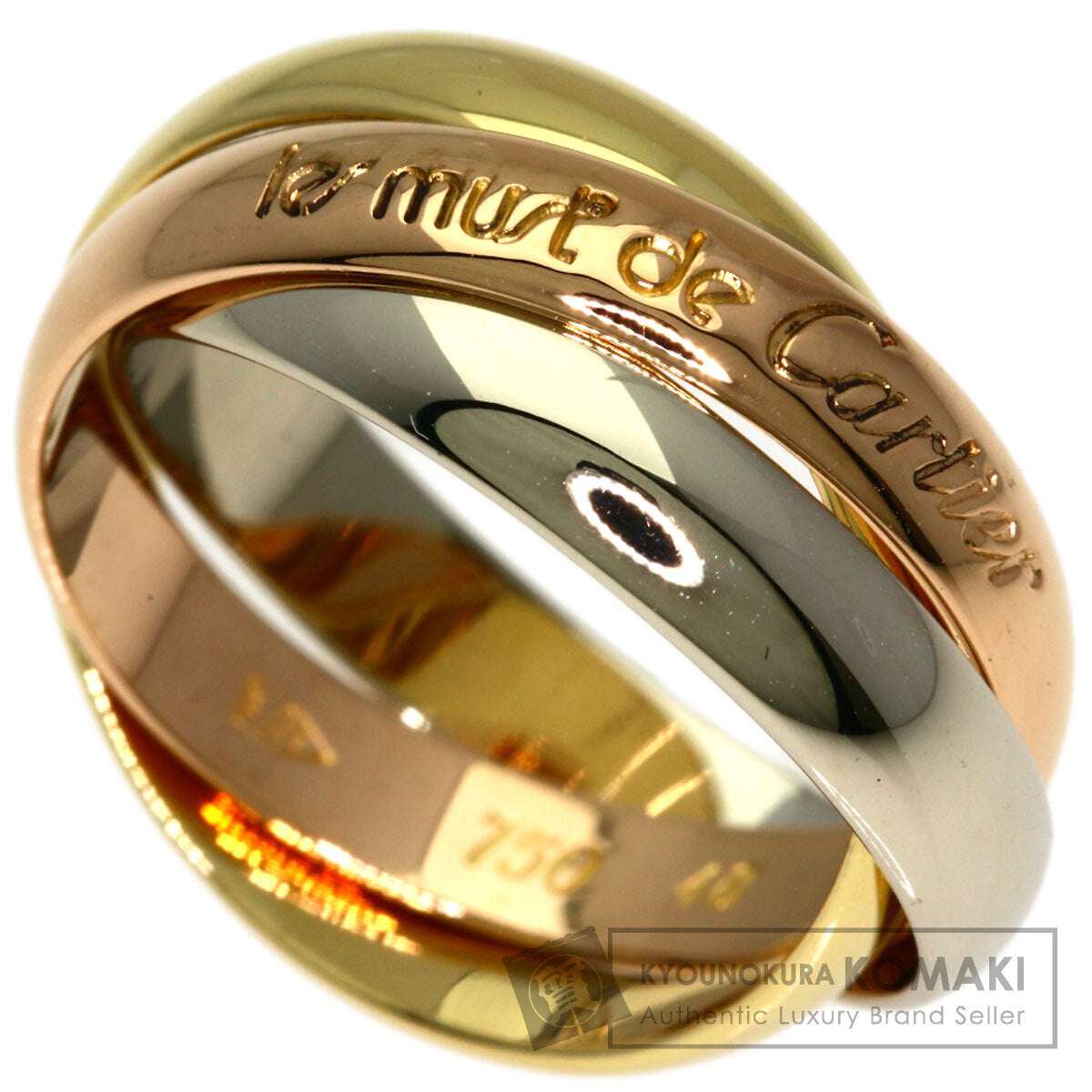 CARTIER Trinity #48 Ring K18 Yellow Gold K18 White GoldLadies [Used]