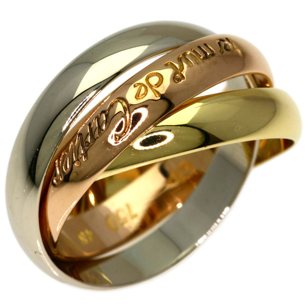 CARTIER Trinity #48 Ring K18 Yellow Gold K18 White GoldLadies [Used]