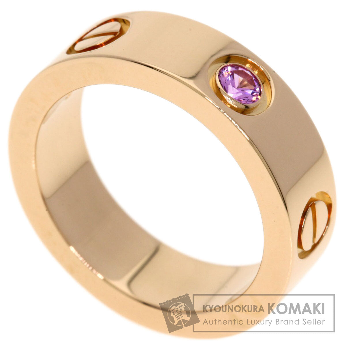 CARTIER love ring pink sapphire # 50 Ring K18 Pink Gold Ladies [Used]