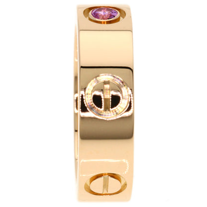 CARTIER love ring pink sapphire # 50 Ring K18 Pink Gold Ladies [Used]