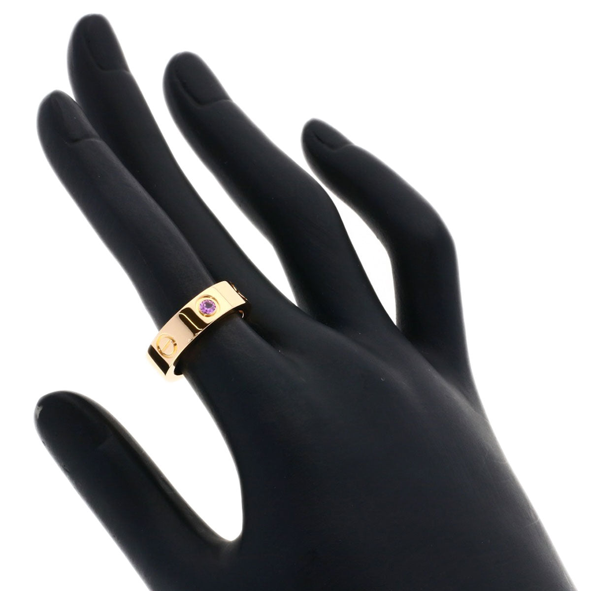 CARTIER love ring pink sapphire # 50 Ring K18 Pink Gold Ladies [Used]