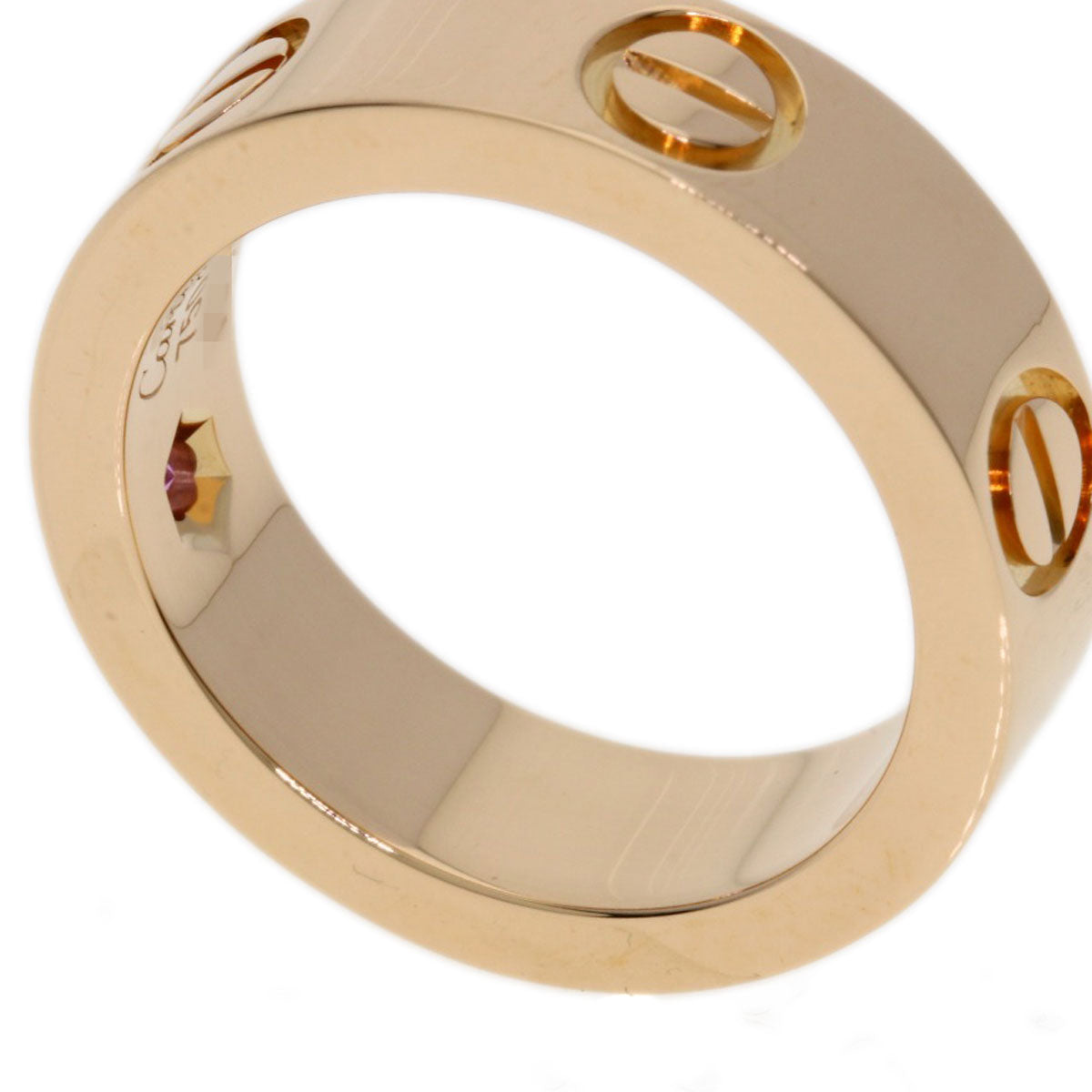 CARTIER love ring pink sapphire # 50 Ring K18 Pink Gold Ladies [Used]